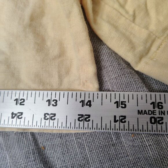 VINTAGE Hunt Club Shorts Women's Size 16 Pastel Linen Cotton Pleated Bermudas - Picture 5 of 10